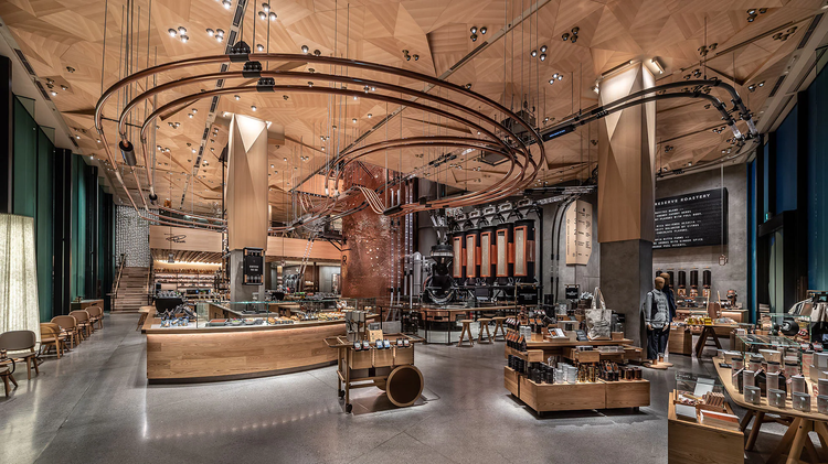The interior of the Tokyo Roastery.