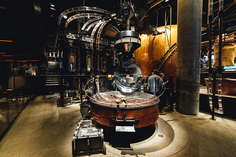 Master Roasters roasting coffee with the Probat Roaster