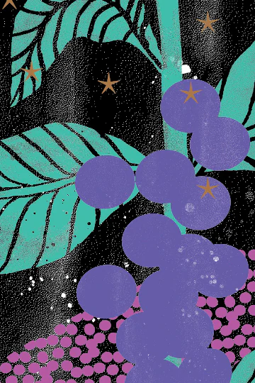 Art from a coffee card.